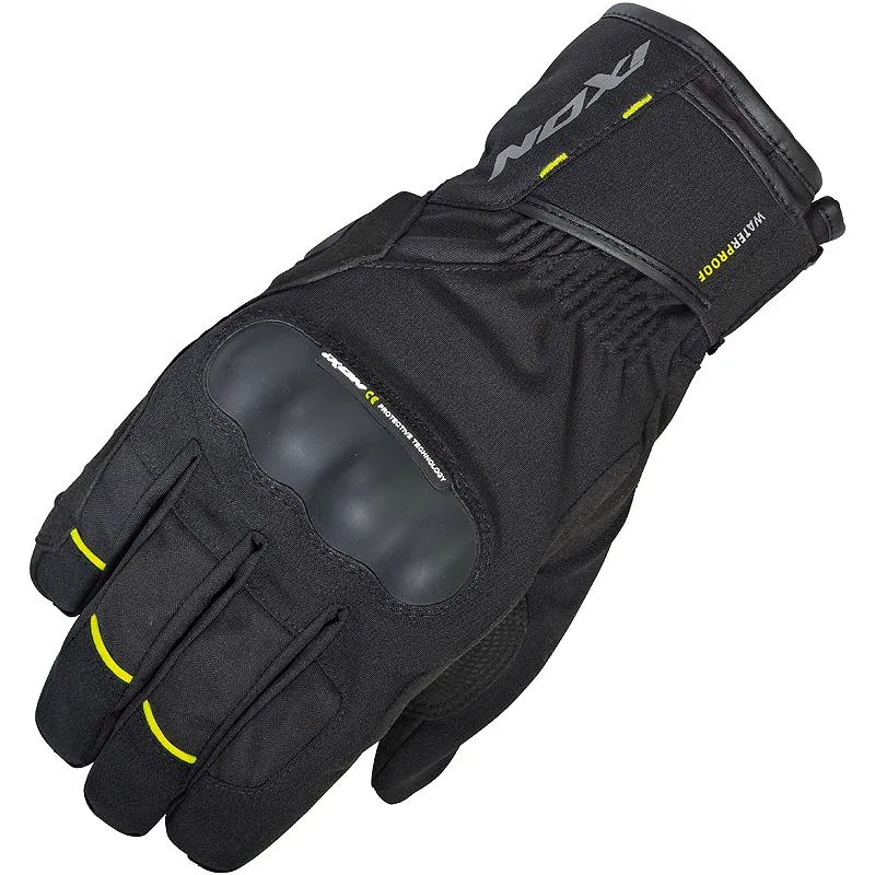 Gants PRO RUSSEL IXON Noir/Jaune fluo - MAXXESS.FR, Gants moto hiver